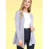 imageLock and Love Womens Casual Long Open Front Drape Lightweight Duster High Low Hem Maxi Long Sleeve CardiganWsk2294grey