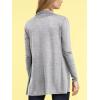 imageLock and Love Womens Casual Long Open Front Drape Lightweight Duster High Low Hem Maxi Long Sleeve CardiganWsk2294heathergrey