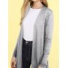 imageLock and Love Womens Casual Long Open Front Drape Lightweight Duster High Low Hem Maxi Long Sleeve CardiganWsk2294heathergrey
