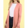 imageLock and Love Womens Casual Long Open Front Drape Lightweight Duster High Low Hem Maxi Long Sleeve CardiganWsk2294indianpink