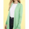 imageLock and Love Womens Casual Long Open Front Drape Lightweight Duster High Low Hem Maxi Long Sleeve CardiganWsk2294mint