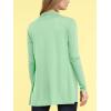 imageLock and Love Womens Casual Long Open Front Drape Lightweight Duster High Low Hem Maxi Long Sleeve CardiganWsk2294mint