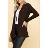 imageLock and Love Womens Casual Long Open Front Drape Lightweight Duster High Low Hem Maxi Long Sleeve CardiganWsk2388brown