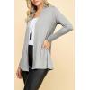 imageLock and Love Womens Casual Long Open Front Drape Lightweight Duster High Low Hem Maxi Long Sleeve CardiganWsk2388heathergrey