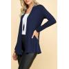 imageLock and Love Womens Casual Long Open Front Drape Lightweight Duster High Low Hem Maxi Long Sleeve CardiganWsk2388navy