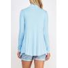 imageLock and Love Womens Drape Front Open Cardigan Long Sleeve Irregular Hem S5XL Plus SizeWsk2105aqua