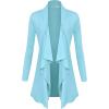 imageLock and Love Womens Drape Front Open Cardigan Long Sleeve Irregular Hem S5XL Plus SizeWsk2105aqua