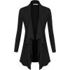 imageLock and Love Womens Drape Front Open Cardigan Long Sleeve Irregular Hem S5XL Plus SizeWsk2105black