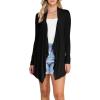 imageLock and Love Womens Drape Front Open Cardigan Long Sleeve Irregular Hem S5XL Plus SizeWsk2105black