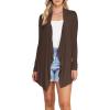 imageLock and Love Womens Drape Front Open Cardigan Long Sleeve Irregular Hem S5XL Plus SizeWsk2105brown