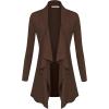 imageLock and Love Womens Drape Front Open Cardigan Long Sleeve Irregular Hem S5XL Plus SizeWsk2105brown