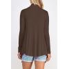 imageLock and Love Womens Drape Front Open Cardigan Long Sleeve Irregular Hem S5XL Plus SizeWsk2105brown