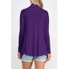 imageLock and Love Womens Drape Front Open Cardigan Long Sleeve Irregular Hem S5XL Plus SizeWsk2105darkpurple