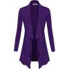 imageLock and Love Womens Drape Front Open Cardigan Long Sleeve Irregular Hem S5XL Plus SizeWsk2105darkpurple