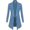 imageLock and Love Womens Drape Front Open Cardigan Long Sleeve Irregular Hem S5XL Plus SizeWsk2105denim