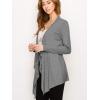 imageLock and Love Womens Drape Front Open Cardigan Long Sleeve Irregular Hem S5XL Plus SizeWsk2105hdg