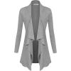 imageLock and Love Womens Drape Front Open Cardigan Long Sleeve Irregular Hem S5XL Plus SizeWsk2105heathergrey