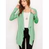 imageLock and Love Womens Drape Front Open Cardigan Long Sleeve Irregular Hem S5XL Plus SizeWsk2105mint