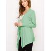 imageLock and Love Womens Drape Front Open Cardigan Long Sleeve Irregular Hem S5XL Plus SizeWsk2105mint