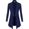imageLock and Love Womens Drape Front Open Cardigan Long Sleeve Irregular Hem S5XL Plus SizeWsk2105navy