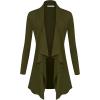 imageLock and Love Womens Drape Front Open Cardigan Long Sleeve Irregular Hem S5XL Plus SizeWsk2105olive