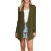 imageLock and Love Womens Drape Front Open Cardigan Long Sleeve Irregular Hem S5XL Plus SizeWsk2105olive