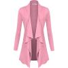 imageLock and Love Womens Drape Front Open Cardigan Long Sleeve Irregular Hem S5XL Plus SizeWsk2105pink