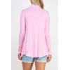 imageLock and Love Womens Drape Front Open Cardigan Long Sleeve Irregular Hem S5XL Plus SizeWsk2105pink