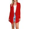 imageLock and Love Womens Drape Front Open Cardigan Long Sleeve Irregular Hem S5XL Plus SizeWsk2105red