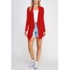 imageLock and Love Womens Drape Front Open Cardigan Long Sleeve Irregular Hem S5XL Plus SizeWsk2105red