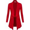 imageLock and Love Womens Drape Front Open Cardigan Long Sleeve Irregular Hem S5XL Plus SizeWsk2105red