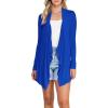 imageLock and Love Womens Drape Front Open Cardigan Long Sleeve Irregular Hem S5XL Plus SizeWsk2105royalbrite