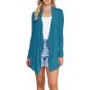 imageLock and Love Womens Drape Front Open Cardigan Long Sleeve Irregular Hem S5XL Plus SizeWsk2105teal