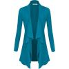 imageLock and Love Womens Drape Front Open Cardigan Long Sleeve Irregular Hem S5XL Plus SizeWsk2105teal