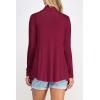 imageLock and Love Womens Drape Front Open Cardigan Long Sleeve Irregular Hem S5XL Plus SizeWsk2105wine