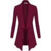 imageLock and Love Womens Drape Front Open Cardigan Long Sleeve Irregular Hem S5XL Plus SizeWsk2105wine