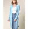 imageLock and Love Womens Long Cardigan  Fall Casual Draped Open Front Lightweight Duster with Long SleevesWsk1048aqua