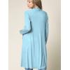 imageLock and Love Womens Long Cardigan  Fall Casual Draped Open Front Lightweight Duster with Long SleevesWsk1048aqua