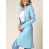 imageLock and Love Womens Long Cardigan  Fall Casual Draped Open Front Lightweight Duster with Long SleevesWsk1048aqua
