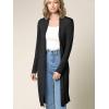 imageLock and Love Womens Long Cardigan  Fall Casual Draped Open Front Lightweight Duster with Long SleevesWsk1048black