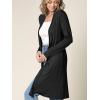 imageLock and Love Womens Long Cardigan  Fall Casual Draped Open Front Lightweight Duster with Long SleevesWsk1048black