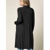 imageLock and Love Womens Long Cardigan  Fall Casual Draped Open Front Lightweight Duster with Long SleevesWsk1048black