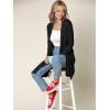 imageLock and Love Womens Long Cardigan  Fall Casual Draped Open Front Lightweight Duster with Long SleevesWsk1048black