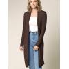 imageLock and Love Womens Long Cardigan  Fall Casual Draped Open Front Lightweight Duster with Long SleevesWsk1048brown