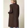 imageLock and Love Womens Long Cardigan  Fall Casual Draped Open Front Lightweight Duster with Long SleevesWsk1048brown