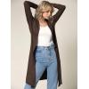 imageLock and Love Womens Long Cardigan  Fall Casual Draped Open Front Lightweight Duster with Long SleevesWsk1048brown