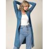 imageLock and Love Womens Long Cardigan  Fall Casual Draped Open Front Lightweight Duster with Long SleevesWsk1048denim
