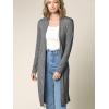 imageLock and Love Womens Long Cardigan  Fall Casual Draped Open Front Lightweight Duster with Long SleevesWsk1048heatherdarkgrey