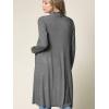 imageLock and Love Womens Long Cardigan  Fall Casual Draped Open Front Lightweight Duster with Long SleevesWsk1048heatherdarkgrey
