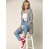 imageLock and Love Womens Long Cardigan  Fall Casual Draped Open Front Lightweight Duster with Long SleevesWsk1048heathergrey